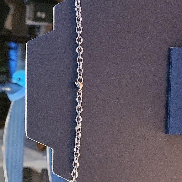 Blue and silver necklace - Picture 3 of 3
